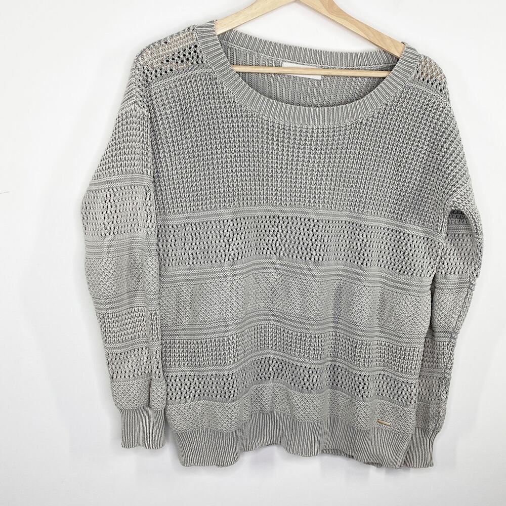 Diesel‎ Grey Crew Neck Knit Long Sleeve Pullover Sweater Women's Size Medium M - Picture 6 of 6